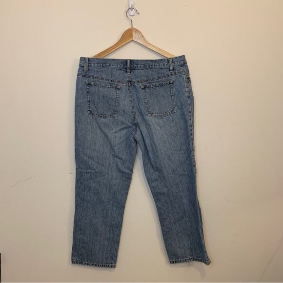 LOFT Jeans Light Acid Wash High Rise Straight Leg Jeans 12 - Picture 4 of 9